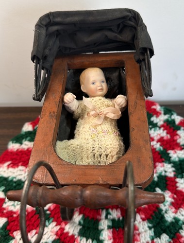 Victorian style wicker doll - wicker,